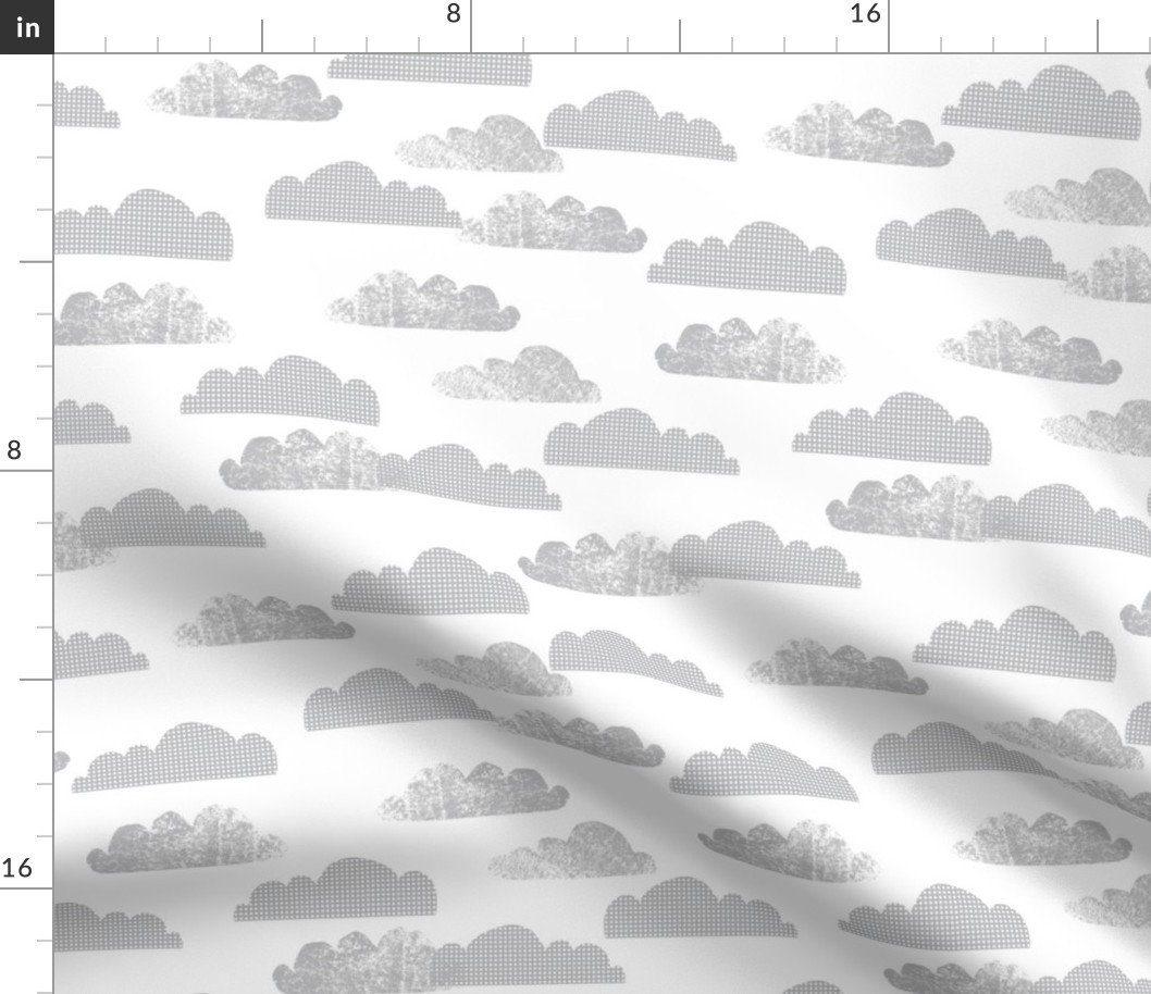 clouds // grey nursery simple baby kids sweet grey cloudds