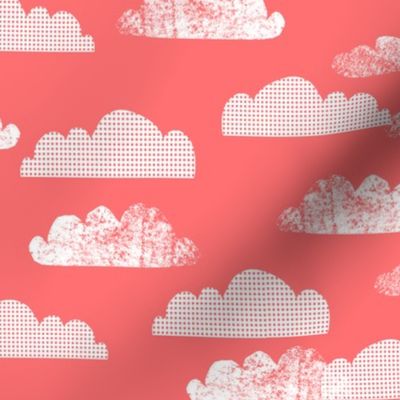 clouds // coral cloud sky kids baby girls nursery