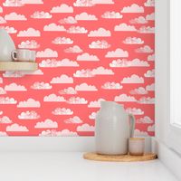 clouds // coral cloud sky kids baby girls nursery