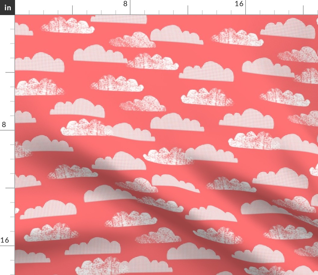 clouds // coral cloud sky kids baby girls nursery