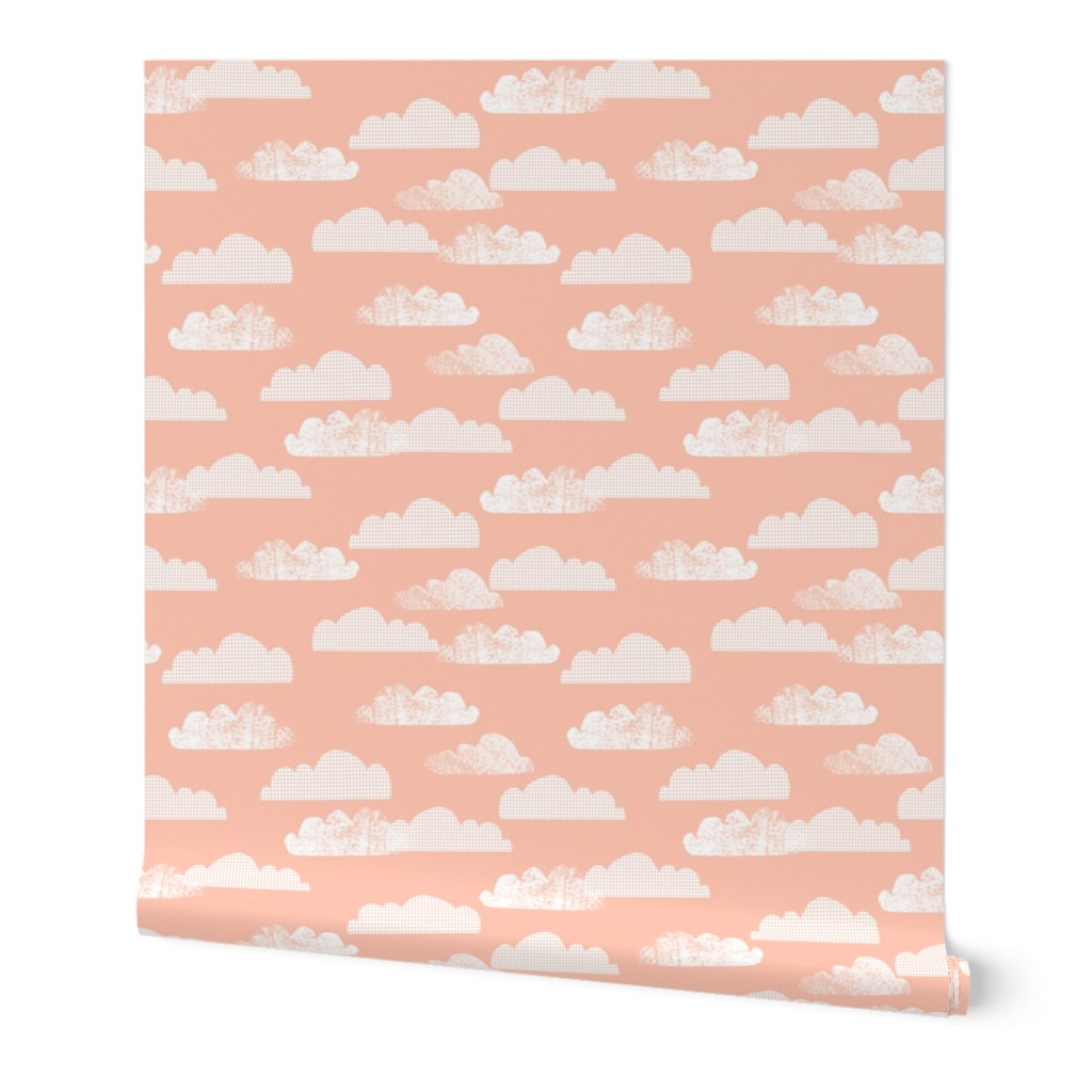 clouds // pink nursery baby clouds cloud sky cute girls baby girl