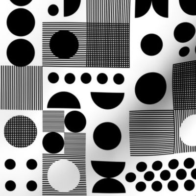 dots // retro scandi black and white dots retro vintage black and white kids lines grid