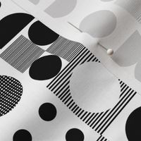 dots // retro scandi black and white dots retro vintage black and white kids lines grid