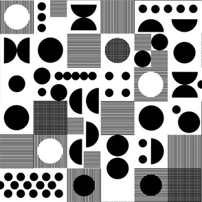 dots // retro scandi black and white dots retro vintage black and white kids lines grid