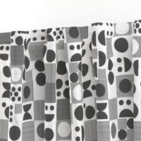 dots // grid charcoal scandi retro vintage dots