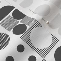 dots // grid charcoal scandi retro vintage dots