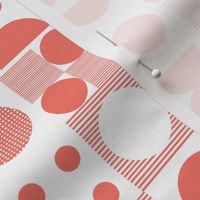 dots // coral dots dot scandi retro vintage 