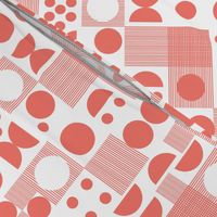 dots // coral dots dot scandi retro vintage 