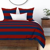 broad red and blue stripes