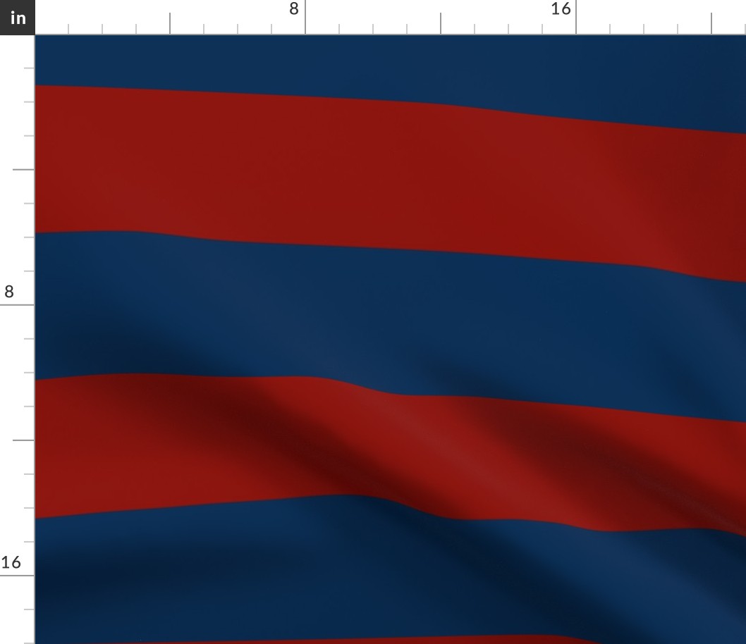 broad red and blue stripes