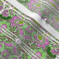 Pink and Green Paisley Patch