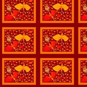 fire dragons and leaves block