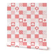 mod baby » coral wholecloth cheater quilt 4"