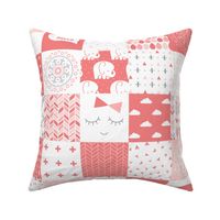 mod baby » coral wholecloth cheater quilt 4"