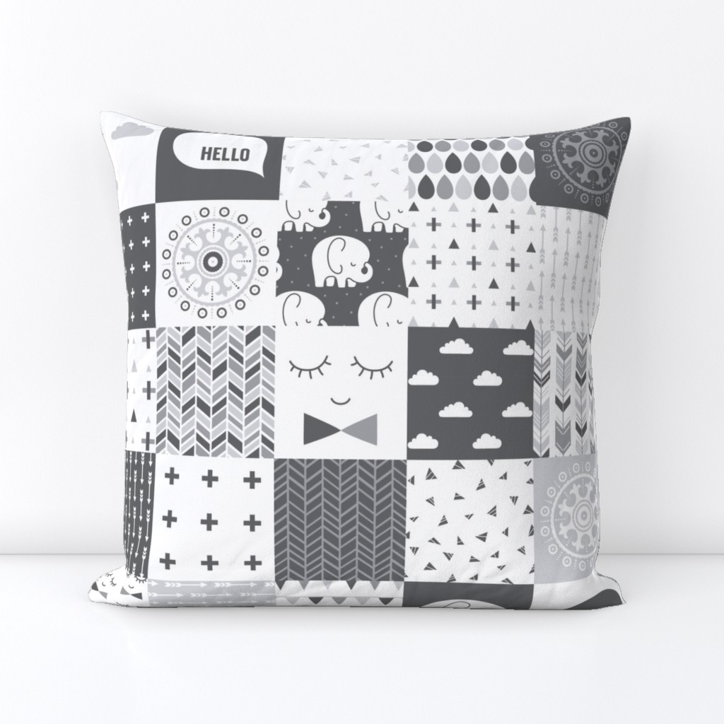 mod baby » grey wholecloth cheater quilt 4"