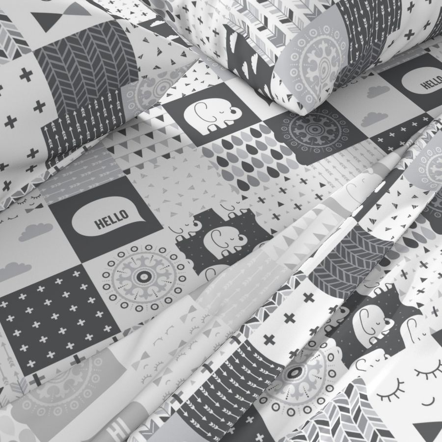 mod baby » grey wholecloth cheater quilt 4"