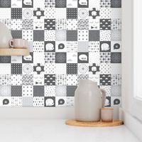 mod baby » grey wholecloth cheater quilt 4"