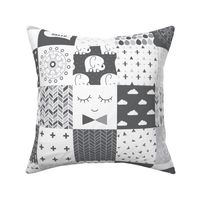 mod baby » grey wholecloth cheater quilt 4"