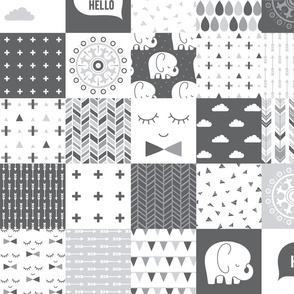 mod baby » grey wholecloth cheater quilt 4"