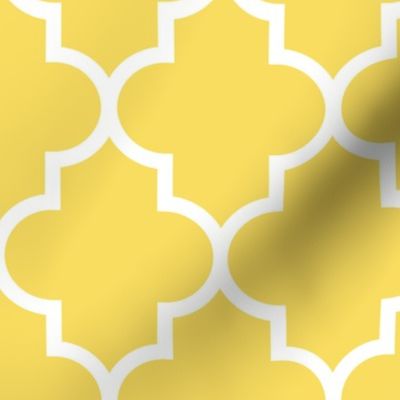 quatrefoil LG butter yellow