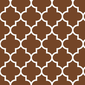 quatrefoil LG chocolate brown #744527