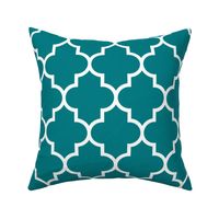 quatrefoil LG dark teal