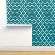 quatrefoil LG dark teal