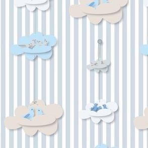 Paper Clouds Nests Relax blue