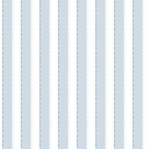 Stitch Detail Paper Stripe Relax blue gray on white