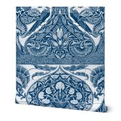 Merton Peacock Tiles ~ Lonely Angel Blue and White 