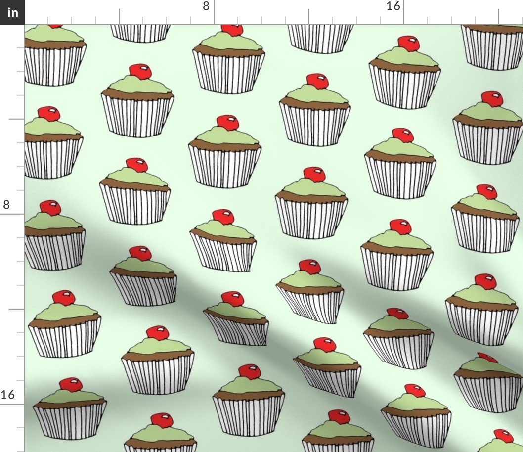 Grasshopper Cupcake