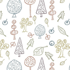 Tree doodle forest