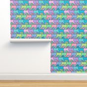 Rainbow Dogs with Border - Smaller