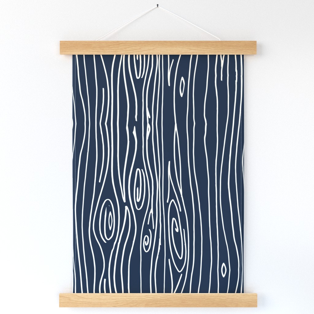 Wonky Woodgrain - Navy