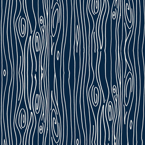 Wonky Woodgrain - Navy