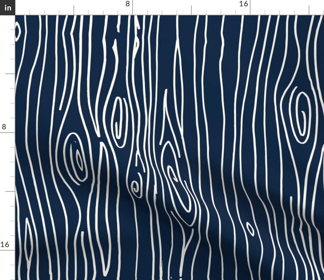 Wonky Woodgrain - Navy