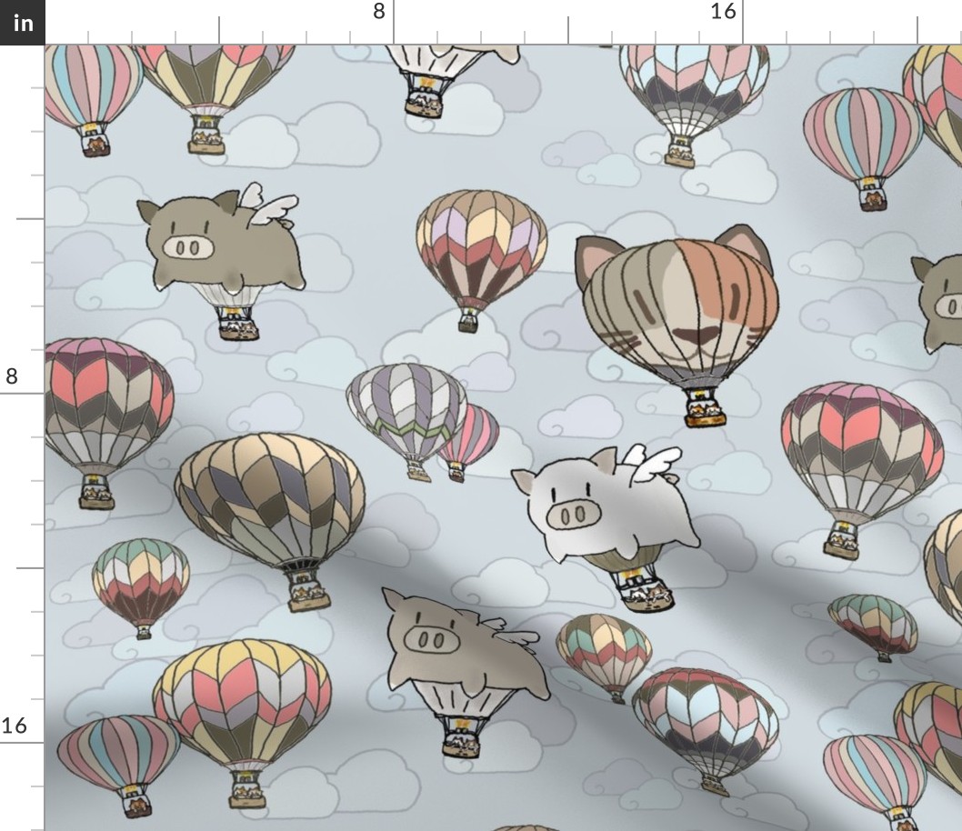 Hot Air Balloons and Kitties