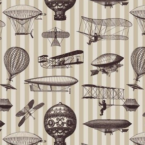 Retro Flying Machines Stripes 