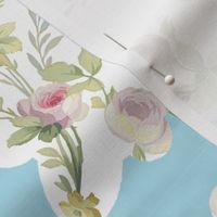 Rococo Faded Roses Tea Towel (enhanced)