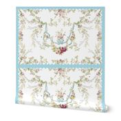 Rococo Faded Roses Tea Towel (enhanced)