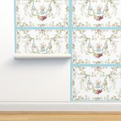 Rococo Faded Roses Tea Towel (enhanced)