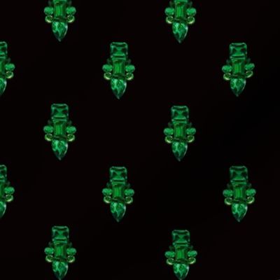 Jewelbox: Emerald Brooch Repeat in Black Onyx