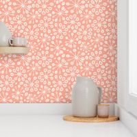 Dandy Blossom Geometric Floral Peach - Summer Breeze