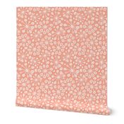 Dandy Blossom Geometric Floral Peach - Summer Breeze