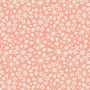 Dandy Blossom Geometric Floral Peach - Summer Breeze