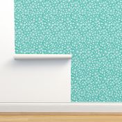 Dandy Blossom - Geometric Floral Aqua - Summer Breeze