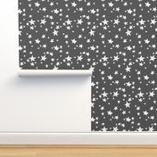 stars // charcoal star fabric nursery baby design andrea lauren scandi fabric