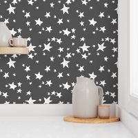 stars // charcoal star fabric nursery baby design andrea lauren scandi fabric