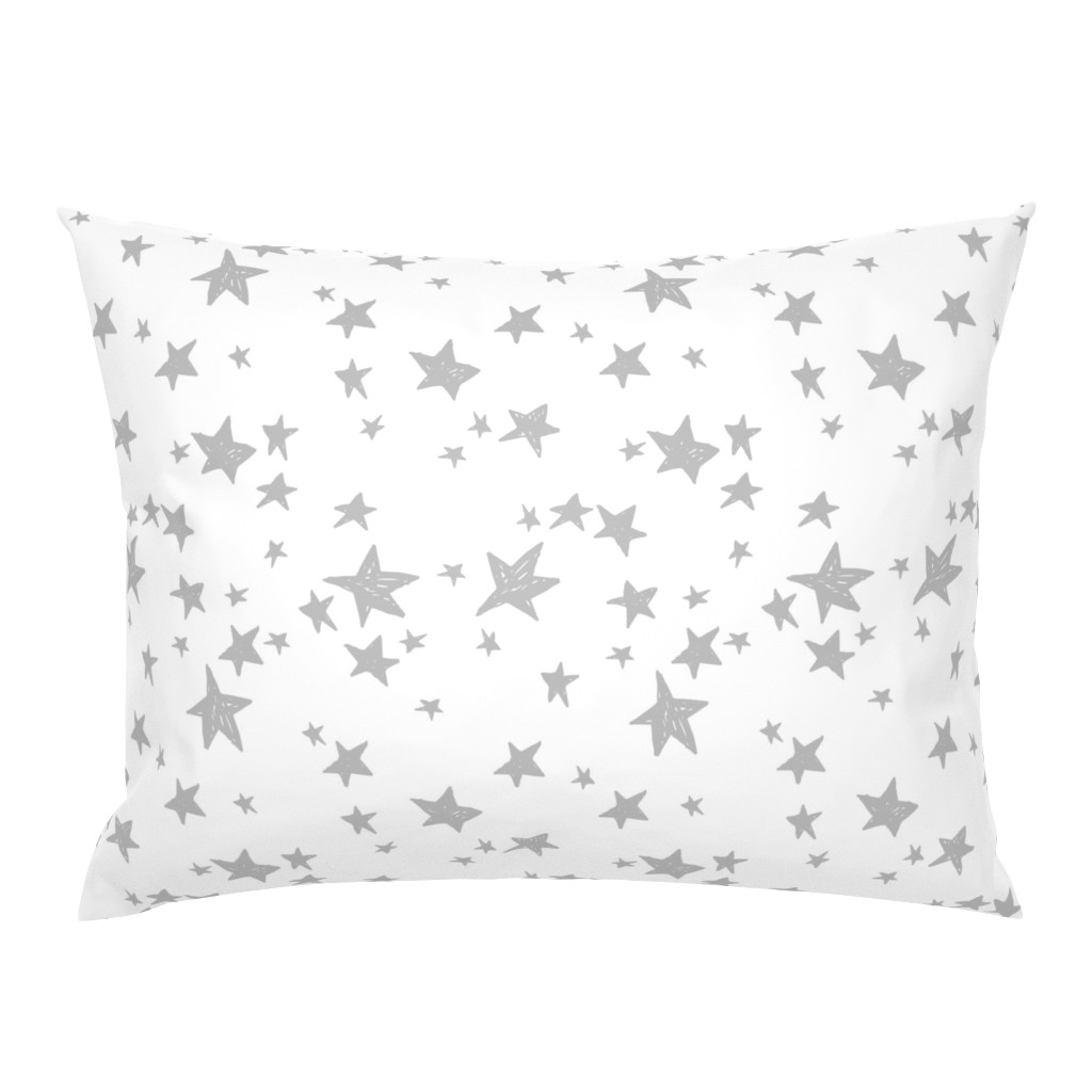 stars // white and grey star fabric nursery baby design andrea lauren fabric