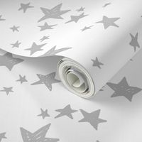 stars // white and grey star fabric nursery baby design andrea lauren fabric